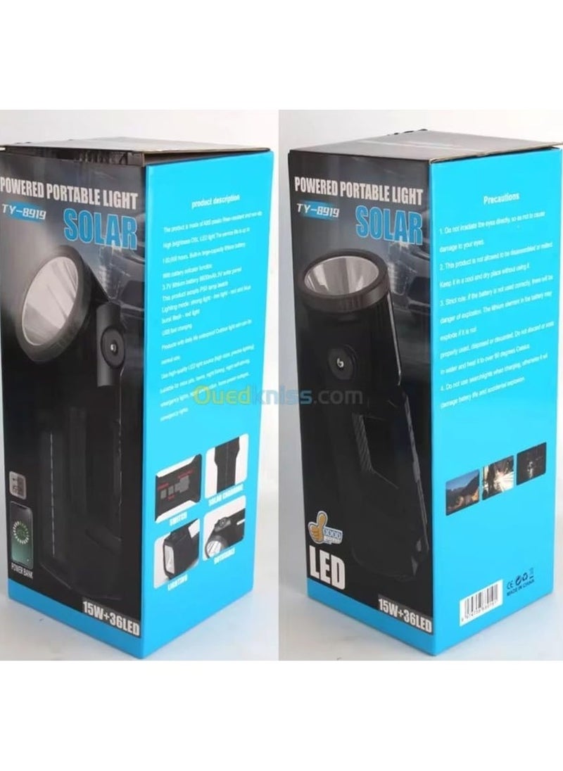 Generic Solar Powered Spotlight TY-8919, Acrylic, Black  - Image 4