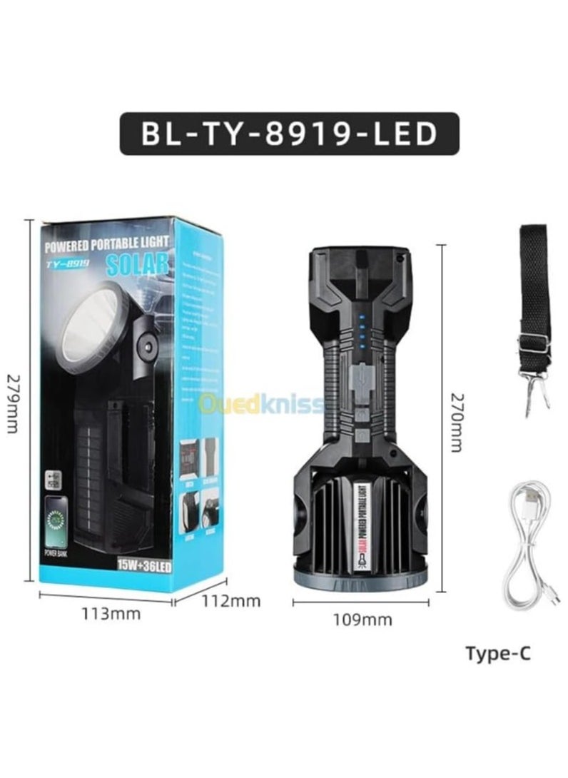Generic Solar Powered Spotlight TY-8919, Acrylic, Black  - Image 3