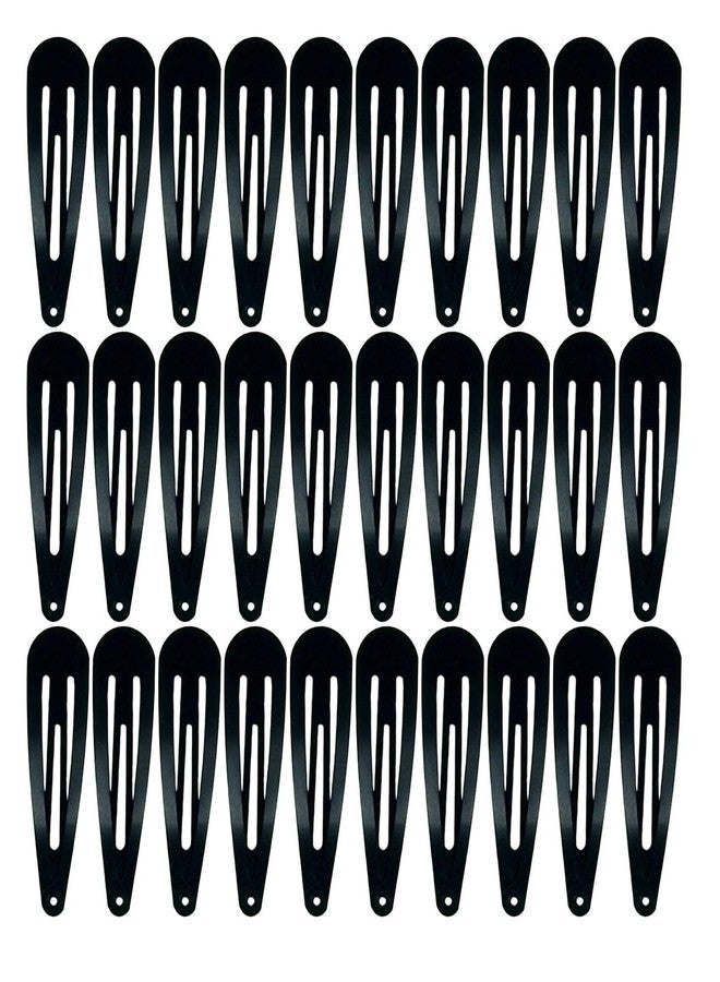 Vorset (Pack of 24pcs) Tic Tac Hair Clips for Girls (Pack of 24pcs) (5cm) (Matte Black) - Tik Tak Pins for Women,ladies,girls,kids - Image 1