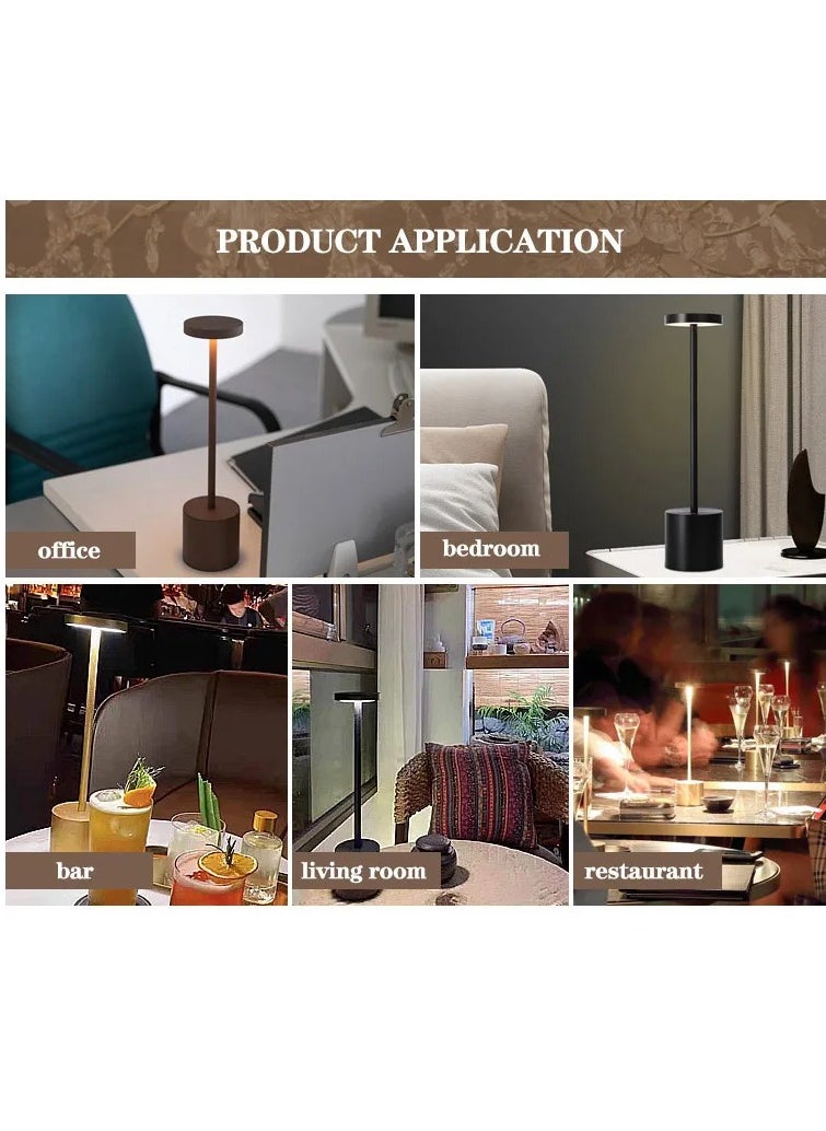 Prime by javaudan Table Lamps Modern Restaurant Dinner Stand Light Rechargeable Portable Battery Desk Lamp 3 Color Temperature Stepless Dimming  Dining Room Home Decor Cordless Table Lamp  - Image 2
