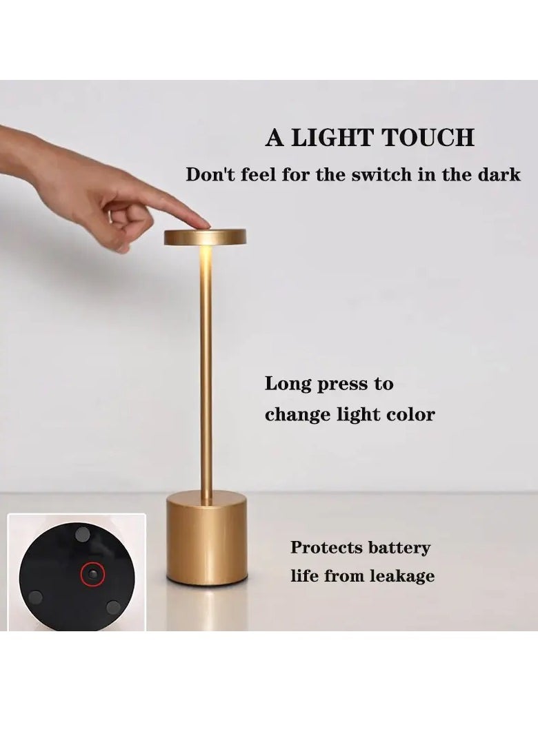Prime by javaudan Table Lamps Modern Restaurant Dinner Stand Light Rechargeable Portable Battery Desk Lamp 3 Color Temperature Stepless Dimming  Dining Room Home Decor Cordless Table Lamp  - Image 4