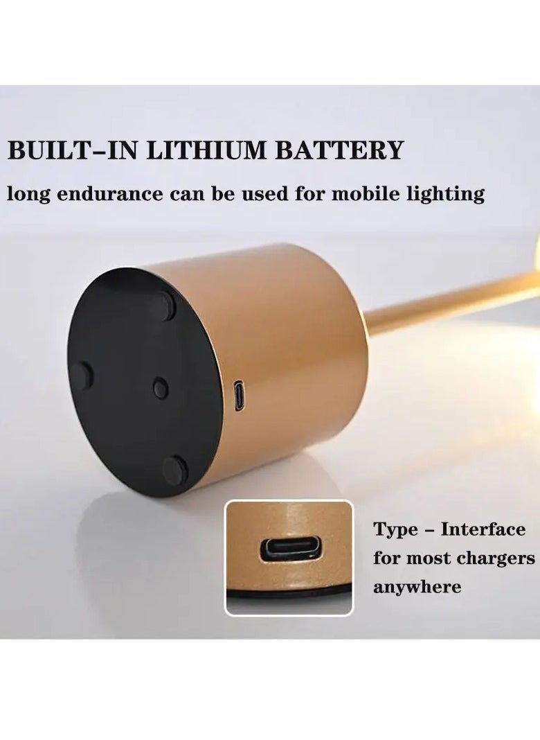 Prime by javaudan Table Lamps Modern Restaurant Dinner Stand Light Rechargeable Portable Battery Desk Lamp 3 Color Temperature Stepless Dimming  Dining Room Home Decor Cordless Table Lamp  - Image 3