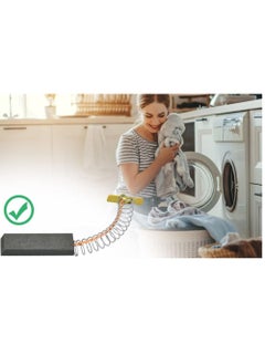 KASTWAVE فرش كربون للمحرك، 2 قطع فرش كربون ملصقة، فرش كربون بديلة لمحرك كهربائي، جزء أداة كهربائية، متوافق مع غسالة بوش سيمنز 00154740/154740 سلسلة 36 × 12 × 5 مم  - Image 2