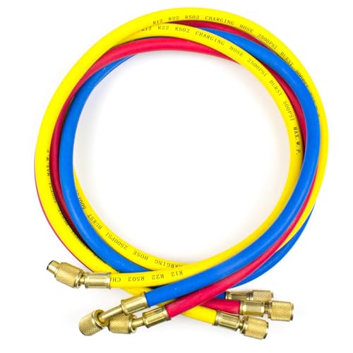 Zistel Ziss A/C Diagnostic Manifold Gauge Set for Refrigeration Charging, Fits R12 R22 R134a R502 Refrigerants with Couples, 5FT Hoses, Straight Adapter - Image 5