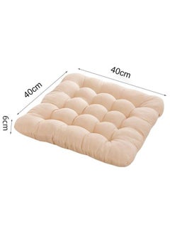 Optico Chair Pads Seat Cushion with Ties, Square Chair Seat Pads Sofa Pillows Cashmere Meditation Pillow Thicken Tatami Floor Cushion Sofa Chair Pads Car Seat Cushion for Office Yoga  - Image 2