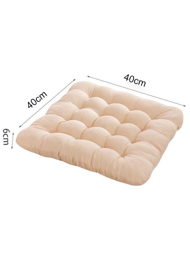 Optico Chair Pads Seat Cushion with Ties, Square Chair Seat Pads Sofa Pillows Cashmere Meditation Pillow Thicken Tatami Floor Cushion Sofa Chair Pads Car Seat Cushion for Office Yoga  - Image 2