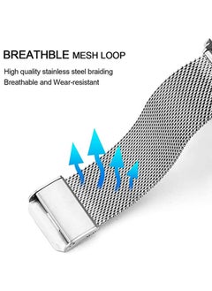 X-level Compatible for Honor Band 6/Honor Band 7 Strap Stainless Steel Metal Bracelet Replacement Band Metal Integrated Case Strap Wristband Sport Band for Women Men  - Image 2