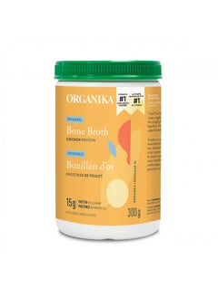 Organika Chicken Bone Broth Powder- Free Range and Vegetarian Fed Chickens- Keto Friendly, High Protein and Mineral Content- 300g