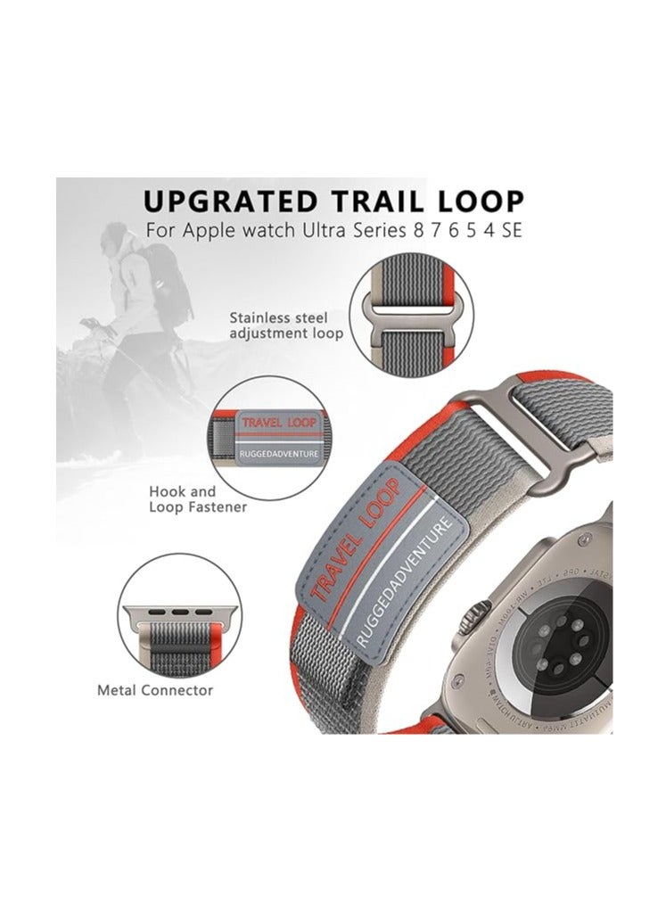 Trail Loop for Apple Watch Ultra Band 49mm 45mm 44mm 42mm iWatch Ultra Band Men Women, Rugged Sport Strap Soft Nylon Wristband for iWatch Ultra 2 Bands Series 9 8 7 6 5 4 3 2 1 SE  - Image 3