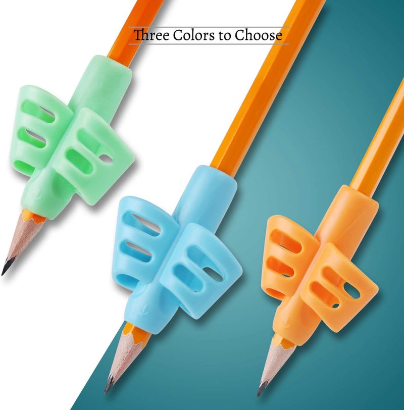 DMFLY Pencil Grips Pencil Grips for Kids Handwriting Children Pen Writing Aid Grip Set Posture Correction Tool for Kids Preschoolers Children Hollow Ventilation Design 3 Pack - Image 4