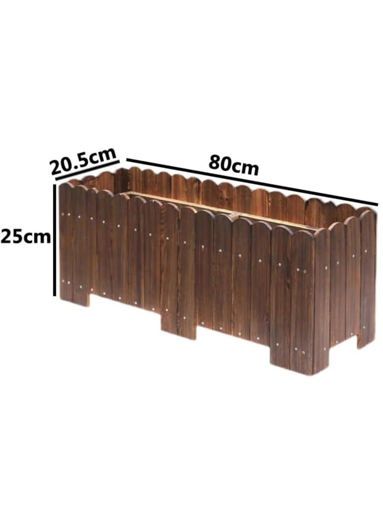 HOME TASTE Rustic Wooden Planter Box – Indoor/Outdoor Flower Pot for Succulents, Herbs & Garden Décor  - Image 2