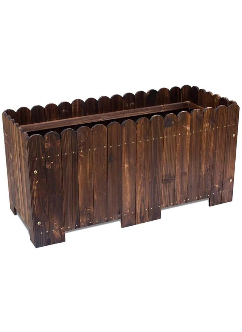 HOME TASTE Rustic Wooden Planter Box – Indoor/Outdoor Flower Pot for Succulents, Herbs & Garden Décor  - Image 3