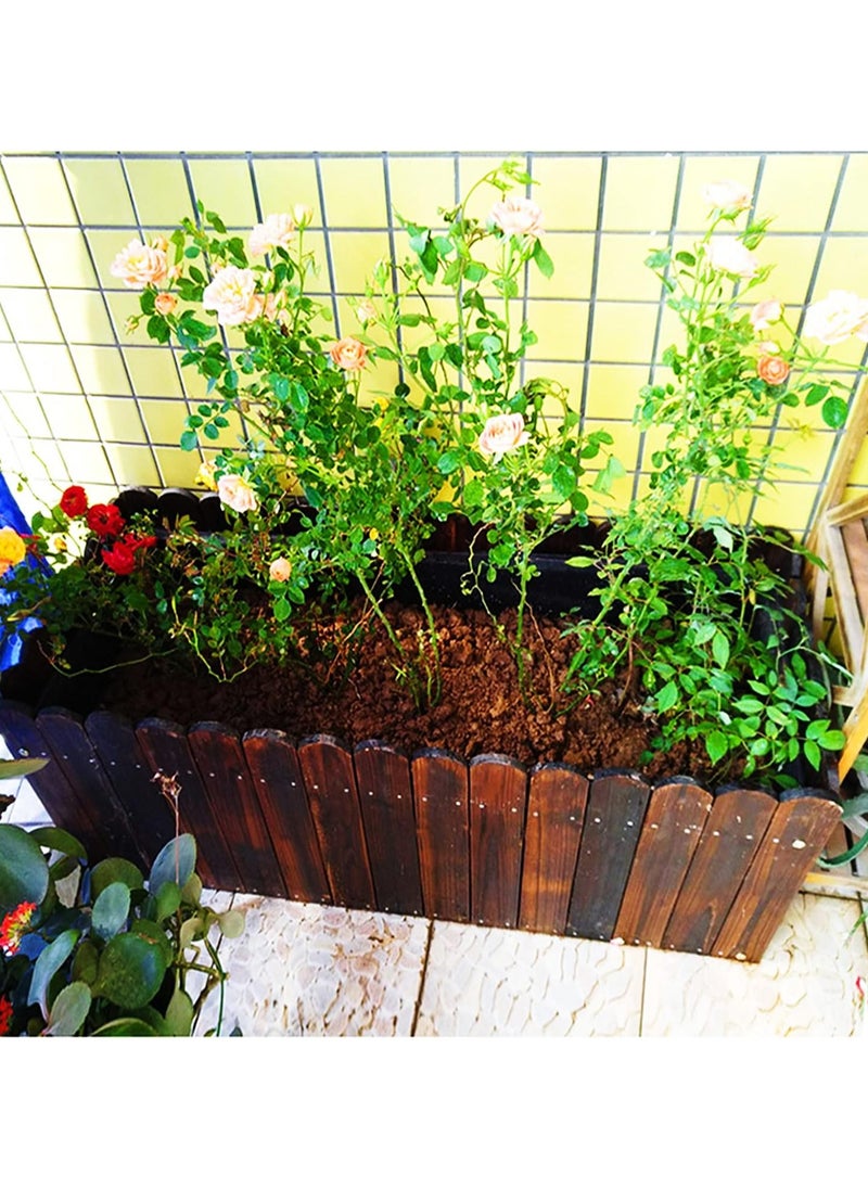 HOME TASTE Rustic Wooden Planter Box – Indoor/Outdoor Flower Pot for Succulents, Herbs & Garden Décor  - Image 4
