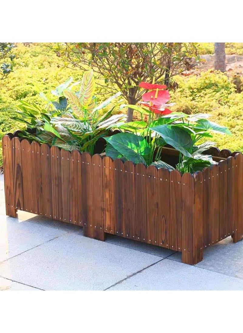 HOME TASTE Rustic Wooden Planter Box – Indoor/Outdoor Flower Pot for Succulents, Herbs & Garden Décor  - Image 5