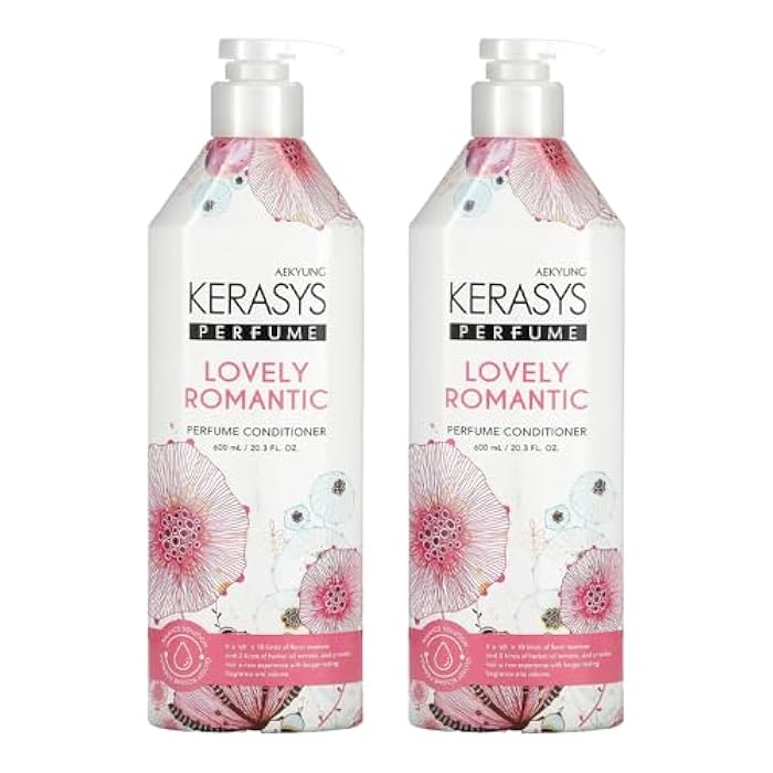 Kerasys Lovely and Romantic Perfumed Conditioner 600ml x2 - Image 1