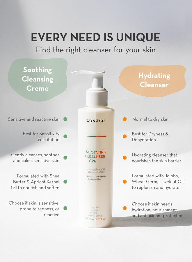 SONAGE Hydrating Facial Cleanser for All Skin Types | Gentle Cream Face Wash & Makeup Remover with Aloe, Chamomile & Vitamin E | Non-Stripping, Moisturizing Daily Cleanser - Image 5