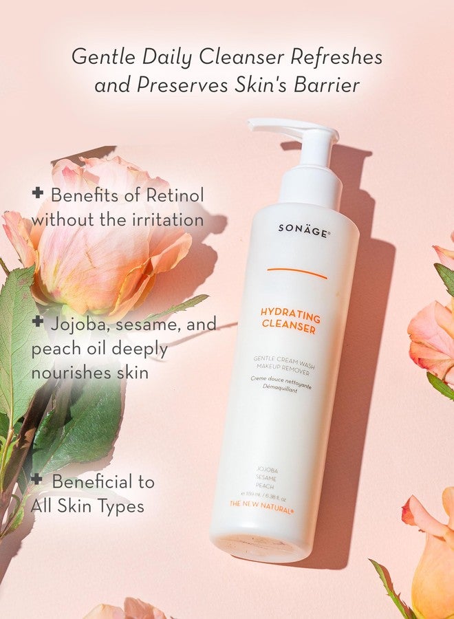 SONAGE Hydrating Facial Cleanser for All Skin Types | Gentle Cream Face Wash & Makeup Remover with Aloe, Chamomile & Vitamin E | Non-Stripping, Moisturizing Daily Cleanser - Image 2