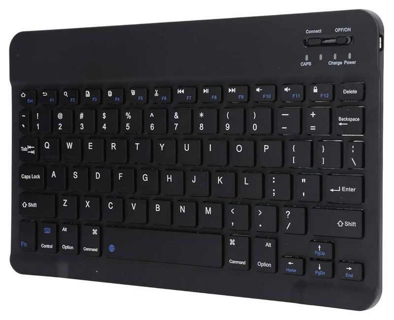 زيرو كيبورد لاسلكي بلوتوث صغير محمول ورفيع للغاية مريح صامت مع بطارية قابلة لاعادة الشحن لاجهزة iOS واندرويد وويندوز أسود - Image 1