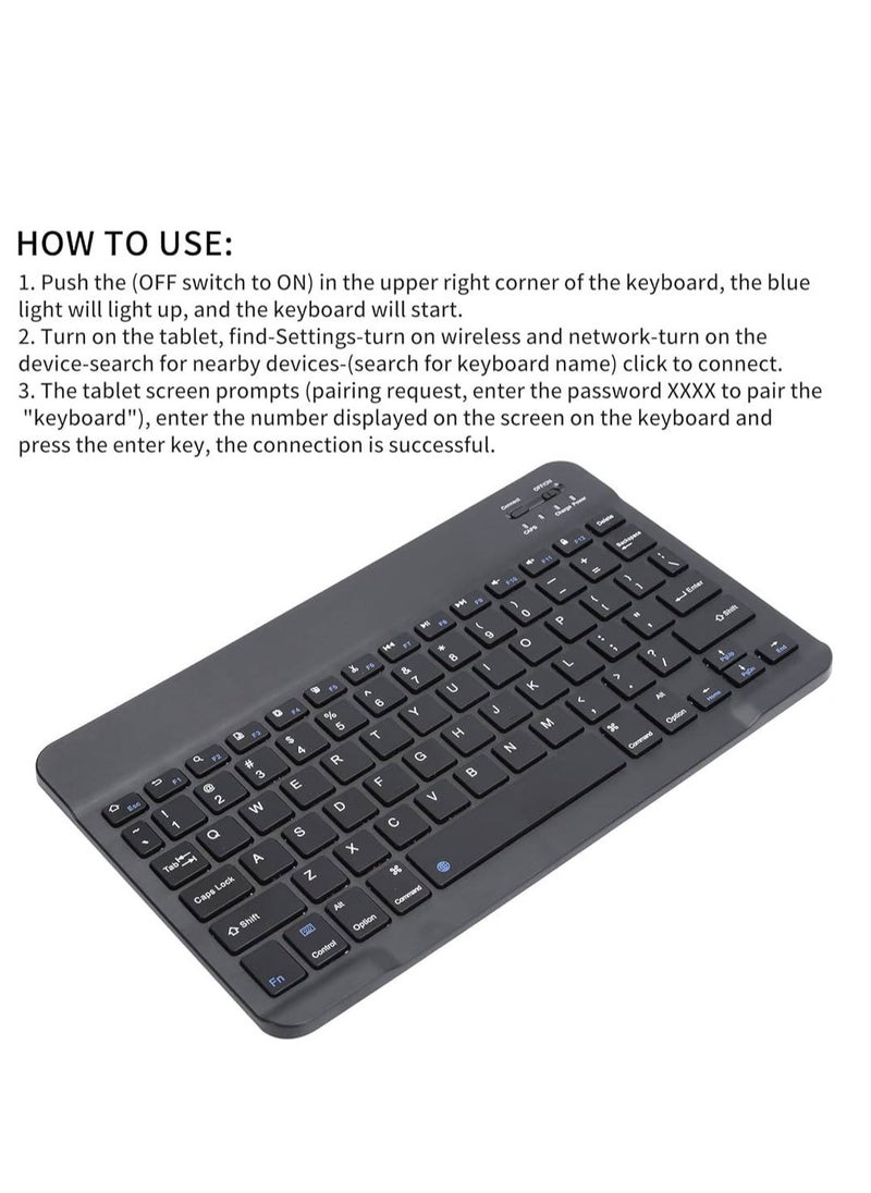 Generic Wireless Keyboard, Mini Portable Bluetooth Keyboard, Ultra Slim Quiet Ergonomic Keyboard with Rechargeable Battery for iOS, Android and Windows  - Image 3