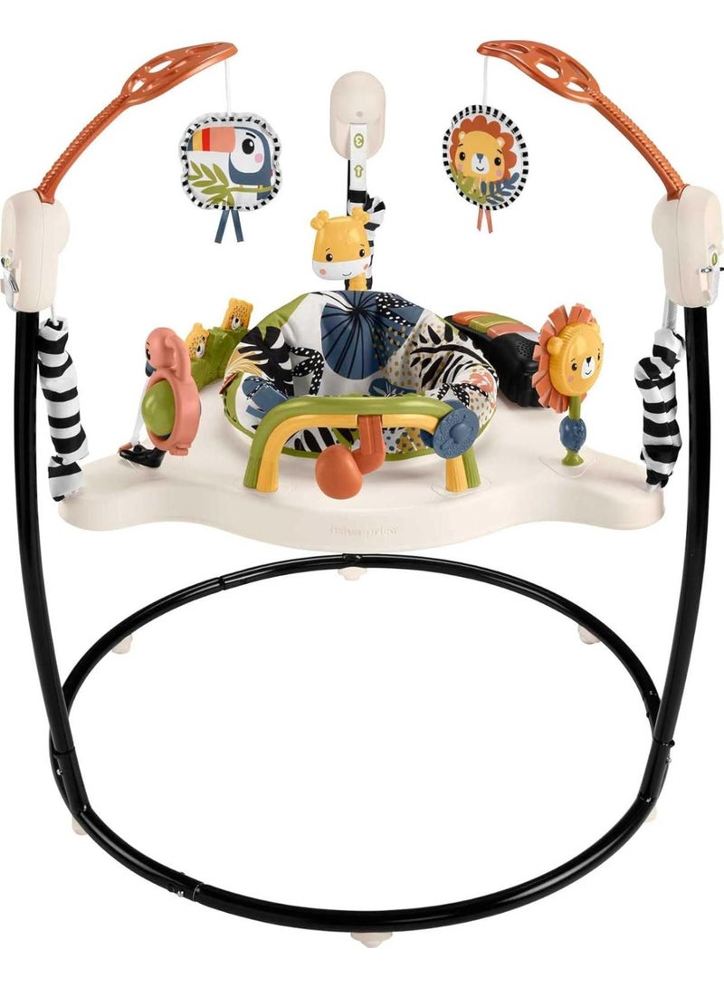 فيشر برايس نطاطة الأطفال جومبرو بالم بارادايس مع موسيقى وأضواء وألعاب تعليمية - Image 1