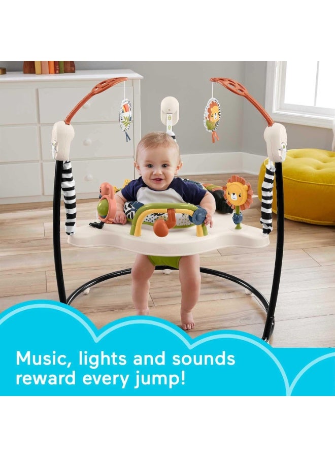 فيشر برايس نطاطة الأطفال جومبرو بالم بارادايس مع موسيقى وأضواء وألعاب تعليمية - Image 2