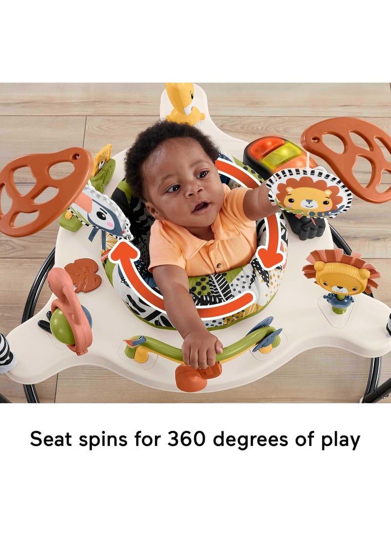 فيشر برايس نطاطة الأطفال جومبرو بالم بارادايس مع موسيقى وأضواء وألعاب تعليمية - Image 4