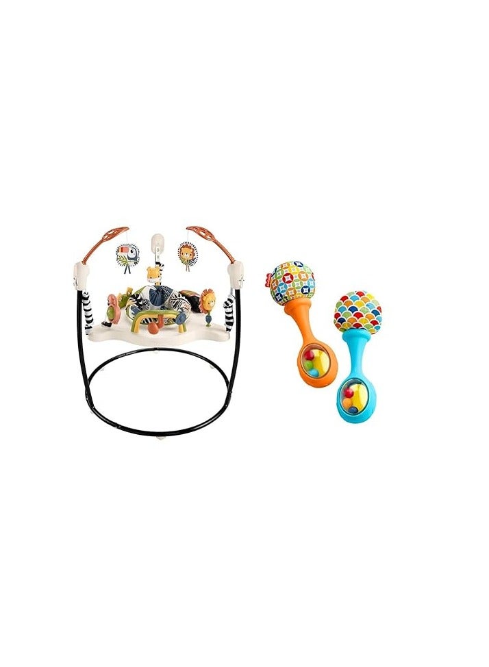 فيشر برايس نطاطة الأطفال جومبرو بالم بارادايس مع موسيقى وأضواء وألعاب تعليمية - Image 3