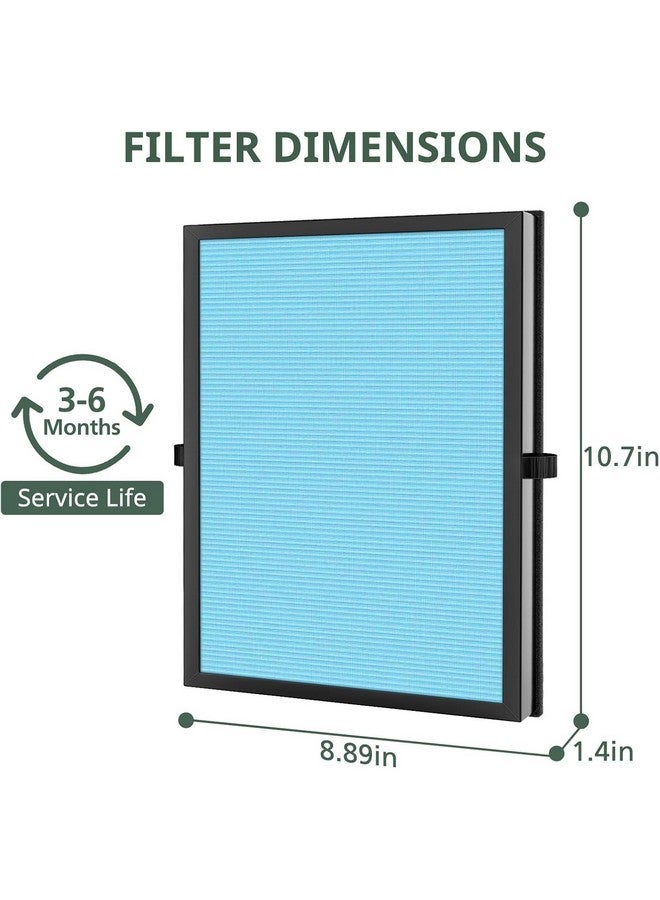 isinlive 2 Pack MK-04 Air Fil-ter Compatible with MK-04 MG04JH Air Puri-fier, 4-Stage H13 Ture HEPA Fil-ter Replacement for Pet Dander for Bedroom and Office- Standard Version - Image 5