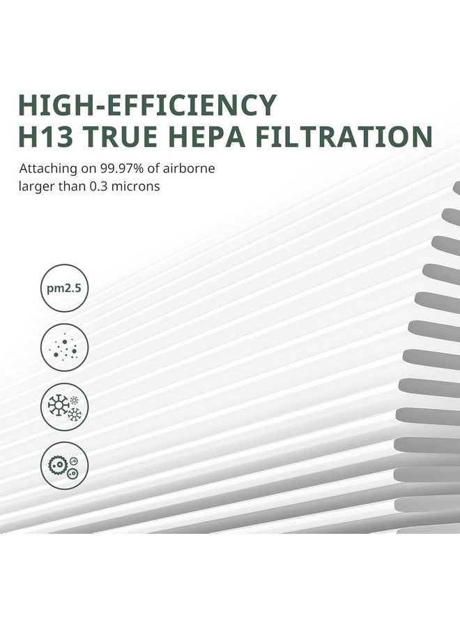 isinlive 2 Pack MK-04 Air Fil-ter Compatible with MK-04 MG04JH Air Puri-fier, 4-Stage H13 Ture HEPA Fil-ter Replacement for Pet Dander for Bedroom and Office- Standard Version - Image 4