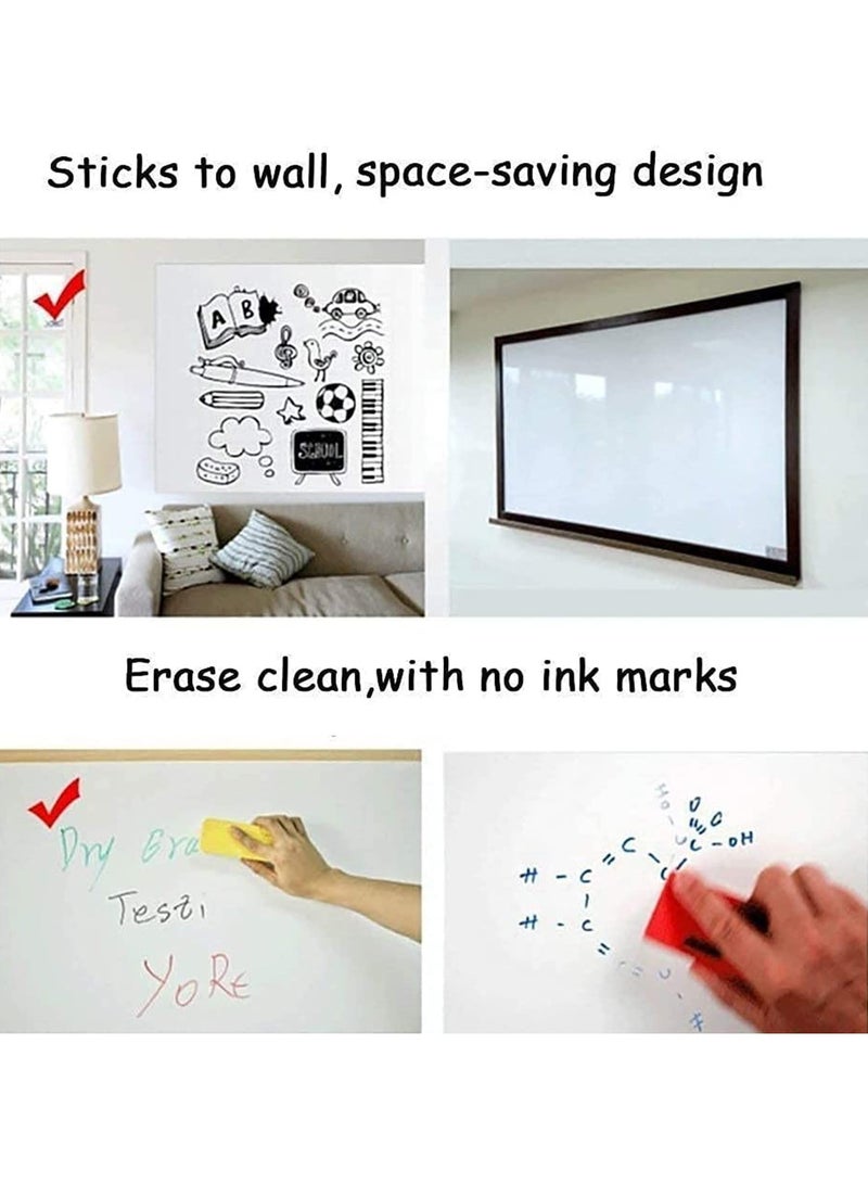 Dovva Thickened Waterproof Removable Dry Erase Self-Adhesive Whiteboard Sticker（White-60*200cm）  - Image 3