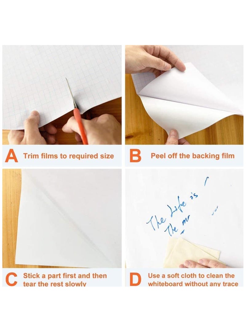 Dovva Thickened Waterproof Removable Dry Erase Self-Adhesive Whiteboard Sticker（White-60*200cm）  - Image 5