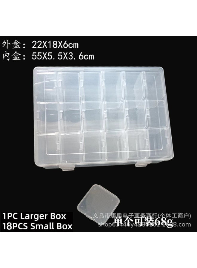 15 Grid Transparent Plastic Box Loose Beads Packaging Box Girl elry Portable Portable Diy Handmade Material Desktop Storage