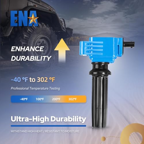 ENA حزم ملف الإشعال الأزرق ENA 2.0L L4 متوافقة مع فورد لينكولن فوكاس إيسكيب فيوجن إيدج MKC MKZ 2.0 2012 2013 2014 2015 2016 2017 2018 2019 ملفات لـ C1816 UF670 DG546 CM5Z12029A 5C1873 مجموعة من 4 - Image 3