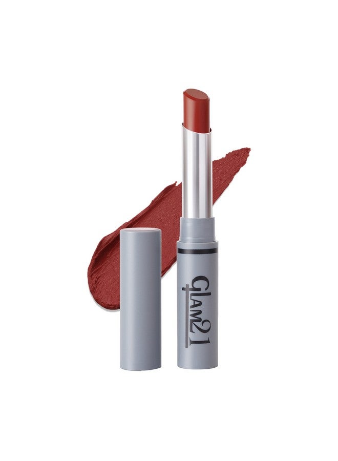 Glam 21 Long Lasting Non-Transfer Lipstick|Creamy Matte Formula - 2.8Gm|Fliter Coffee-15 - Image 1
