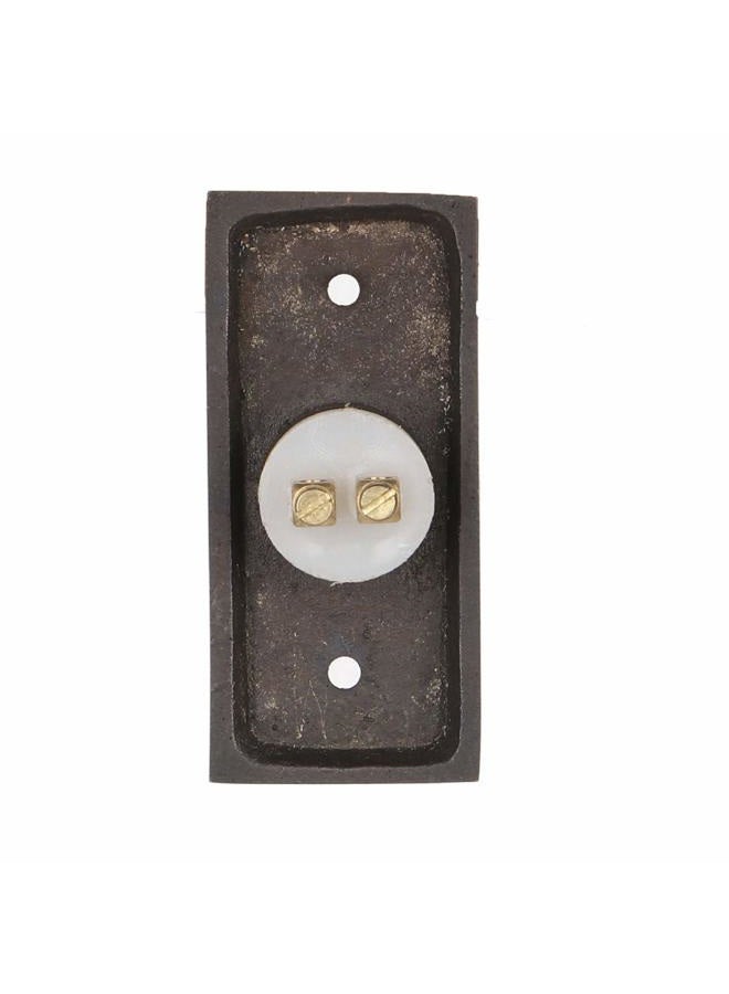 A29 Wired Brass Doorbell Chime Push Button in Oil Rubbed Bronze Finish, Vintage Decorative Door Bell with Easy Installation, 2 9/16 x 1 3/16 in - Image 2