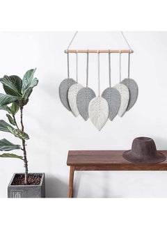 Macrame feather Wall Hanging Boho Leaves Macrame Tapestry Wall Decor Handmade gray - pzsku/ZA080A65DA5606F42F162Z/45/_/1716807333/b7019b9d-5dd3-47c8-85c4-b827269f38f7