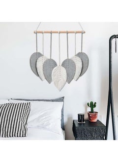 Macrame feather Wall Hanging Boho Leaves Macrame Tapestry Wall Decor Handmade gray - pzsku/ZA080A65DA5606F42F162Z/45/_/1716807334/3f076405-1c2c-42fd-811f-6494ec979249