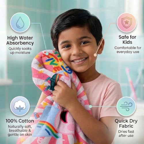 Athom Trendz Athom Living Peppa Pig Kids Bath Towel 350 GSM 60x120 cm Combo (Pack of 2) - Image 5
