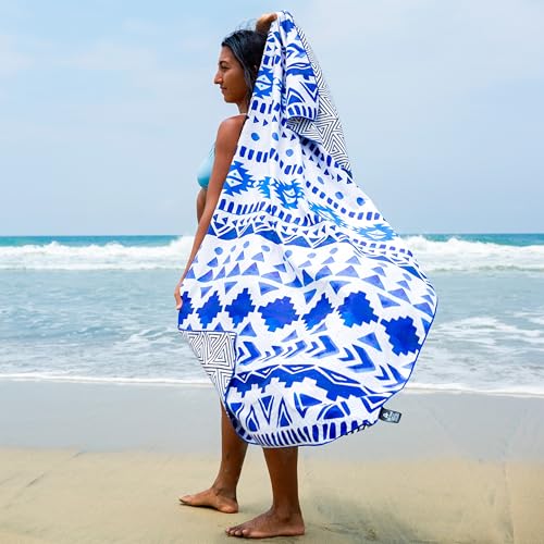 Elite Trend Quick Dry Towel Extra Large 78x35 Inch - Microfiber Beach Towel - Perfect for Beach, Travel, Swimming, Pool, Yoga, Hiking, Camping - Lightweight, Fast Drying, Compact for Adults (Aztech) - Image 2
