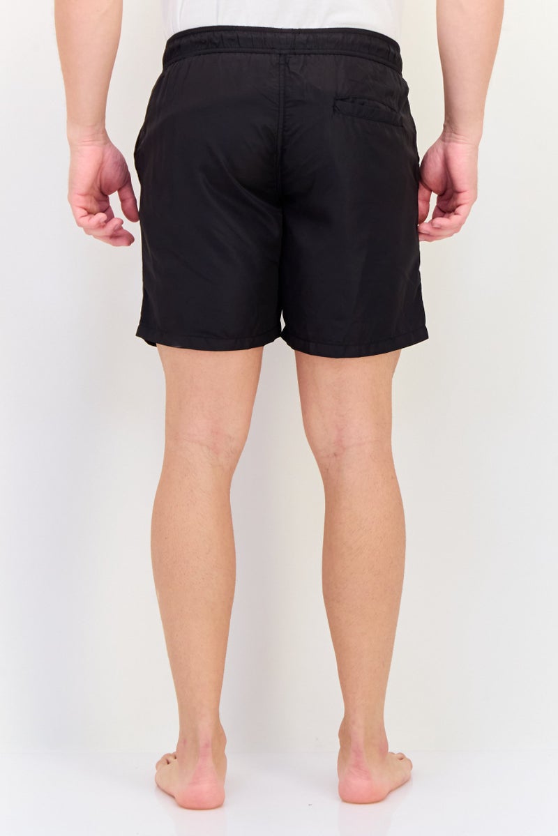 GAS Men Graphic Print Board Shorts Swimwear, Black  - Image 3