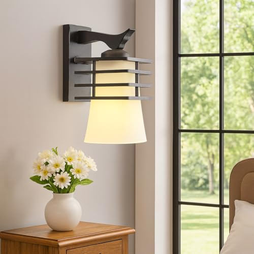 GIGAWATTS Wall Lamp Decorative Light for Home Décor, Fancy Indoor Outdoor Wall Light, Hanging Sconce Lamp for Bedroom, Living Room, Hall, Modern Wall Lighting Fixture (1Pc, Without Bulb, WL542) - Image 1
