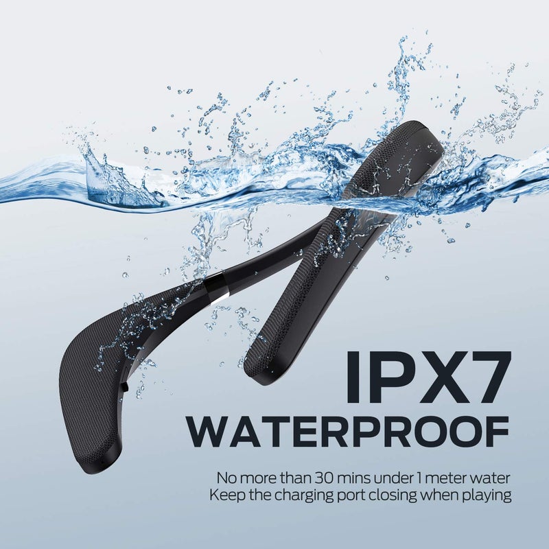Monster Boomerang Neckband Bluetooth Speaker, Neck Speaker Bluetooth Wireless, 12H Playtime, True 3D Stereo Sound, Portable Soundwear, IPX7 Waterproof, for Home Sport Outdoor - Image 4