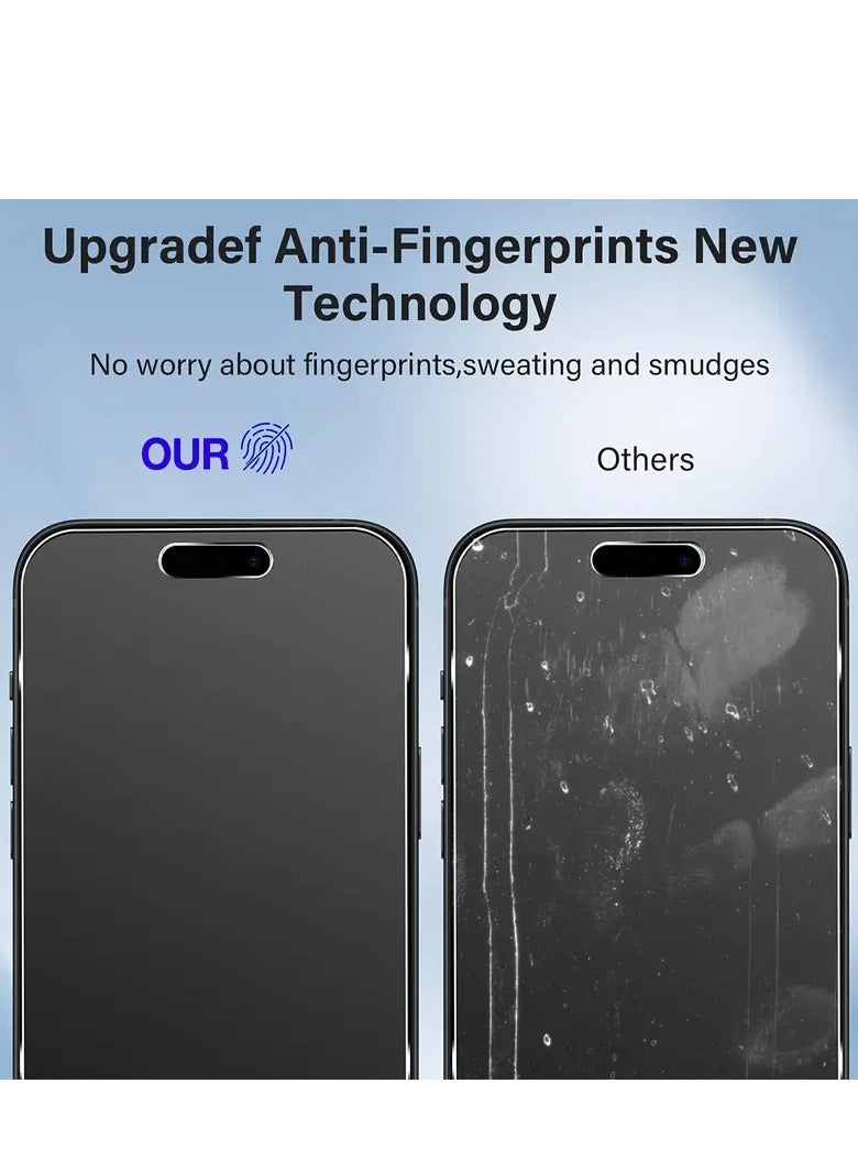 واقي شاشة زجاجي مقوى للخصوصية لهاتف iPhone 15  - [عبوة واحدة] - Image 3