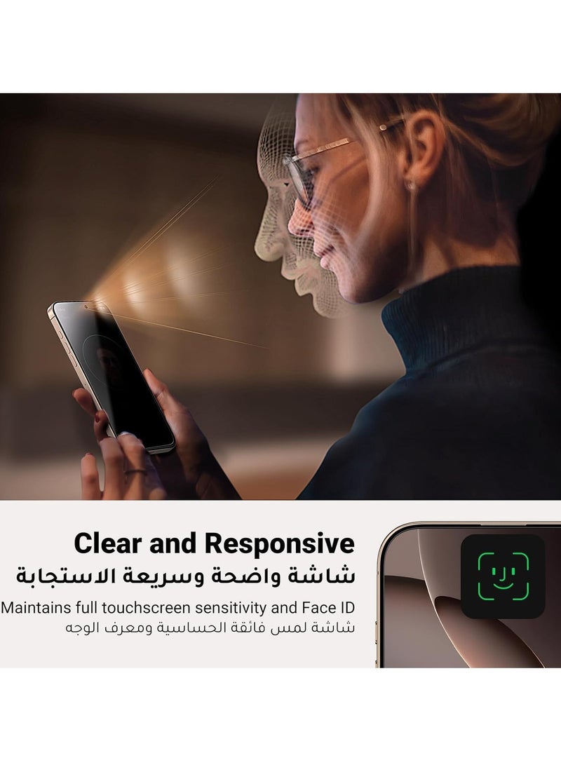 واقي شاشة زجاجي مقوى للخصوصية لهاتف iPhone 15  - [عبوة واحدة] - Image 5