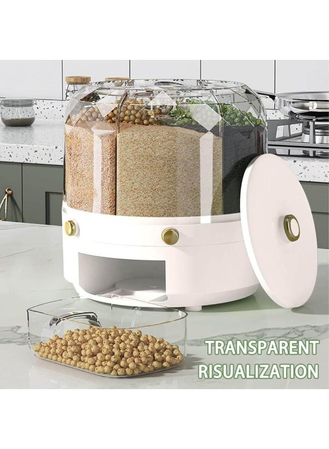 Denx Rice and Grain Storage Container with Divided Spout - Image 2