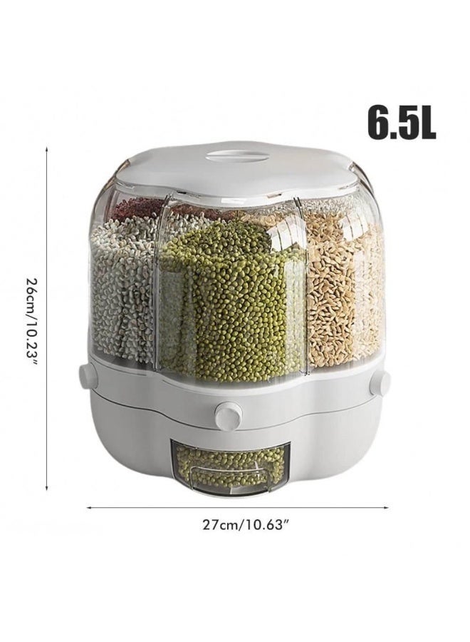 Denx Rice and Grain Storage Container with Divided Spout - Image 5