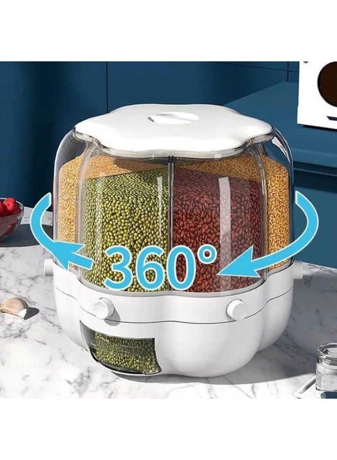 Denx Rice and Grain Storage Container with Divided Spout - Image 4