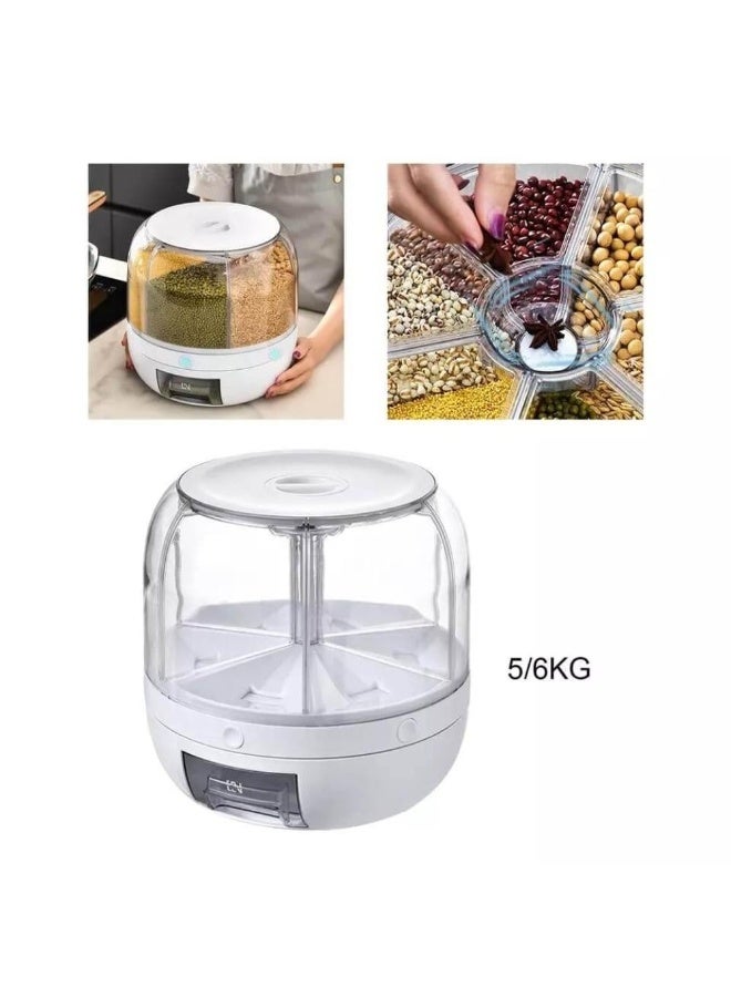 Denx Rice and Grain Storage Container with Divided Spout - Image 1