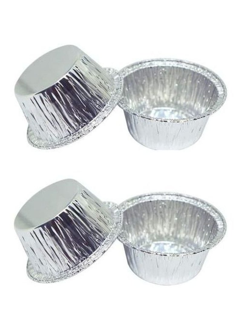 25Pcs Silver Color Round Shaped Egg Tart Mold Household Baking and Pastry Tools ,Cupcake Mold  - Image 4