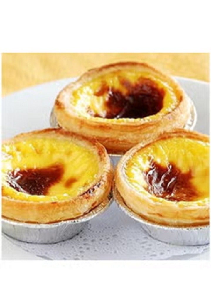25Pcs Silver Color Round Shaped Egg Tart Mold Household Baking and Pastry Tools ,Cupcake Mold  - Image 2